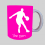 שחקן כדורסל ספל תה \ קפה מעוצבת בעיצוב אישי עם השם שלך ב10 צבעים לבחירה