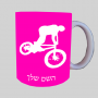 BMX Raider ספל תה \ קפה מעוצבת בעיצוב אישי עם השם שלך ב10 צבעים לבחירה