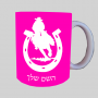 פרסה וסוס ספל תה \ קפה מעוצבת בעיצוב אישי עם השם שלך ב10 צבעים לבחירה