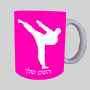 קָרָטֵה ספל תה \ קפה מעוצבת בעיצוב אישי עם השם שלך ב10 צבעים לבחירה