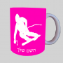 סקִי ספל תה \ קפה מעוצבת בעיצוב אישי עם השם שלך ב10 צבעים לבחירה