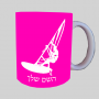 גלישה - גלישה - מפרש ספל תה \ קפה מעוצבת בעיצוב אישי עם השם שלך ב10 צבעים לבחירה