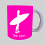 גלישה - גלישה ספל תה \ קפה מעוצבת בעיצוב אישי עם השם שלך ב10 צבעים לבחירה