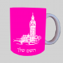 ביג בן ספל תה \ קפה מעוצבת בעיצוב אישי עם השם שלך ב10 צבעים לבחירה