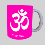 סמל OM ספל תה \ קפה מעוצבת בעיצוב אישי עם השם שלך ב10 צבעים לבחירה