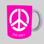 סמל השלום ספל תה \ קפה מעוצבת בעיצוב אישי עם השם שלך ב10 צבעים לבחירה