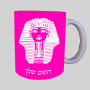 פרעה - טוטנקהמון מצרי ספל תה \ קפה מעוצבת בעיצוב אישי עם השם שלך ב10 צבעים לבחירה