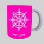 הגה - קפטן - ים ספל תה \ קפה מעוצבת בעיצוב אישי עם השם שלך ב10 צבעים לבחירה