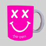 סמיילי ספל תה \ קפה מעוצבת בעיצוב אישי עם השם שלך ב10 צבעים לבחירה