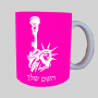פסל החירות ספל תה \ קפה מעוצבת בעיצוב אישי עם השם שלך ב10 צבעים לבחירה