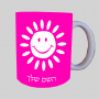 שמש ספל תה \ קפה מעוצבת בעיצוב אישי עם השם שלך ב10 צבעים לבחירה