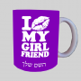 לנשק את חבר הילדה שלי ספל תה \ קפה מעוצבת בעיצוב אישי עם השם שלך ב10 צבעים לבחירה