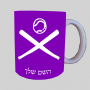 בייסבול ספל תה \ קפה מעוצבת בעיצוב אישי עם השם שלך ב10 צבעים לבחירה