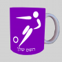 כדורגל אולימפי ספל תה \ קפה מעוצבת בעיצוב אישי עם השם שלך ב10 צבעים לבחירה