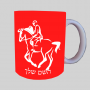 רוכב סוסים 2 ספל תה \ קפה מעוצבת בעיצוב אישי עם השם שלך ב10 צבעים לבחירה