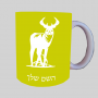 צְבִי ספל תה \ קפה מעוצבת בעיצוב אישי עם השם שלך ב10 צבעים לבחירה
