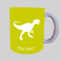 דינוזאור ספל תה \ קפה מעוצבת בעיצוב אישי עם השם שלך ב10 צבעים לבחירה