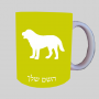 כֶּלֶב ספל תה \ קפה מעוצבת בעיצוב אישי עם השם שלך ב10 צבעים לבחירה