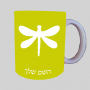 שַׁפִּירִית ספל תה \ קפה מעוצבת בעיצוב אישי עם השם שלך ב10 צבעים לבחירה