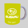 סובארו ספל תה \ קפה מעוצבת בעיצוב אישי עם השם שלך ב10 צבעים לבחירה