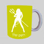אישה שטן ספל תה \ קפה מעוצבת בעיצוב אישי עם השם שלך ב10 צבעים לבחירה