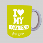 אוהבת את החבר שלי ספל תה \ קפה מעוצבת בעיצוב אישי עם השם שלך ב10 צבעים לבחירה