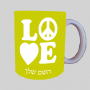 אהבה ספל תה \ קפה מעוצבת בעיצוב אישי עם השם שלך ב10 צבעים לבחירה