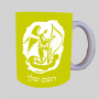 מחזמר מלאך ספל תה \ קפה מעוצבת בעיצוב אישי עם השם שלך ב10 צבעים לבחירה