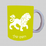 סימני גלגל המזלות - ליאו ספל תה \ קפה מעוצבת בעיצוב אישי עם השם שלך ב10 צבעים לבחירה