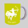 סימני גלגל המזלות - מזל קשת ספל תה \ קפה מעוצבת בעיצוב אישי עם השם שלך ב10 צבעים לבחירה