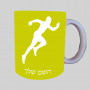 רָץ ספל תה \ קפה מעוצבת בעיצוב אישי עם השם שלך ב10 צבעים לבחירה