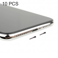 10 PCS טעינה ברגי נמל לאייפון X (לבן)