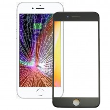 Outer Glass Lens המסך הקדמי עם מסגרת Bezel מסך LCD קדמי עבור 8 iPhone (שחור)
