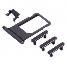 כרטיס מגש + Volume Control מפתח + כפתור הפעלה + מתג השתקה ויברטור מפתח עבור 8 iPhone (גריי)