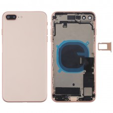סוללה חזרה העצרת כיסוי עם סייד מפתחות ו ויברטור ו Loud רמקול ו Power Button + לחצן Volume Flex Cable ו כרטיס מגש עבור iPhone 8 פלוס (Rose Gold)