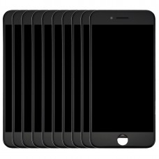 מסך 10 PCS LCD ו Digitizer מלא עצרת עבור iPhone 8 פלוס (שחור)