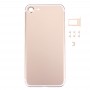 5 ב 1 עבור 7 iPhone (כריכה אחורית + כרטיס מגש + Volume Control מפתח + כפתור הפעלה + השתק Switch ויברטור מפתח) כיסוי והשיכון העצרת מלאה (זהב)
