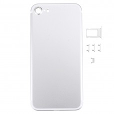 5 ב 1 עבור 7 iPhone (כריכה אחורית + כרטיס מגש + Volume Control מפתח + כפתור הפעלה + מתג השתקה ויברטור מפתח) כיסוי והשיכון העצרת מלאה (כסף)