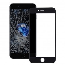 Outer Glass Lens המסך הקדמי עם מסגרת Bezel מסך LCD קדמי ו OCA ברור אופטית דבק 7 iPhone (שחור)