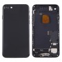 סוללה חזרה עצרת כיסוי עם כרטיס מגש עבור 7 iPhone (שחור משחור)