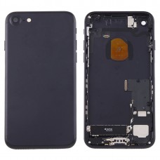 חזרה סוללה העצרת כיסוי עם כרטיס מגש עבור 7 iPhone (שחור)