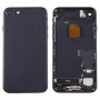 חזרה סוללה העצרת כיסוי עם כרטיס מגש עבור 7 iPhone (שחור)