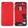 חזרה סוללת עצרת כיסוי עם כרטיס מגש עבור 7 iPhone (אדום)