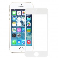 Outer Glass עדשה עבור מסך האייפון 5S קדמית (לבן)