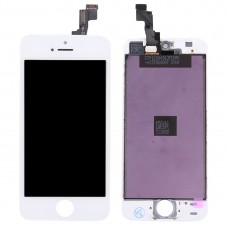 מסך LCD ו Digitizer מלא עצרת עבור iPhone 5S (לבן)