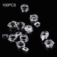 מסגרת עדשת המצלמה פלסטיק 100 PCS שקוף עבור iPhone 5 ו 5S ו 5C (שקוף)