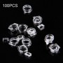 מסגרת עדשת המצלמה פלסטיק 100 PCS שקוף עבור iPhone 5 ו 5S ו 5C (שקוף)