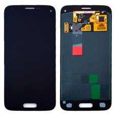 LCD מקורי + לוח מגע עבור גלקסי S5 מיני - G800. G800F. G800A. G800HQ. G800H. G800M. G800R4. G800Y (שחור)