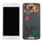 LCD מקורי + לוח מגע עבור גלקסי S5 מיני - G800. G800F. G800A. G800HQ. G800H. G800M. G800R4. G800Y (לבן)