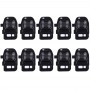 10 PCS אחורי מצלמה עדשה כיסוי + פנס Bracker עבור גלקסי S7 - G930 (שחור)